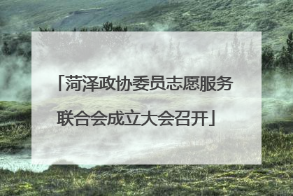 菏泽政协委员志愿服务联合会成立大会召开